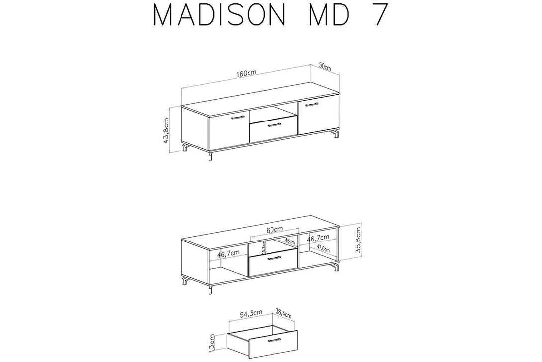 TV-Schrank - Madison - Eine Balance zwischen Schönheit und Funktion.