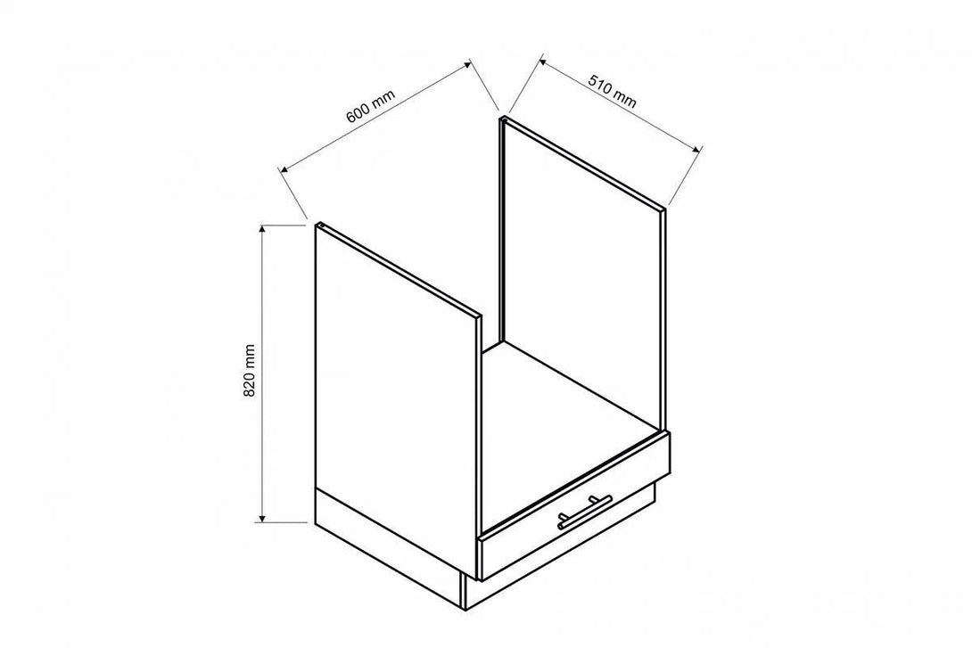 Herdumbauschrank  60 cm - Mina - Stilvolle Integration für Ihre Küche. - ROYAL24_MARKT