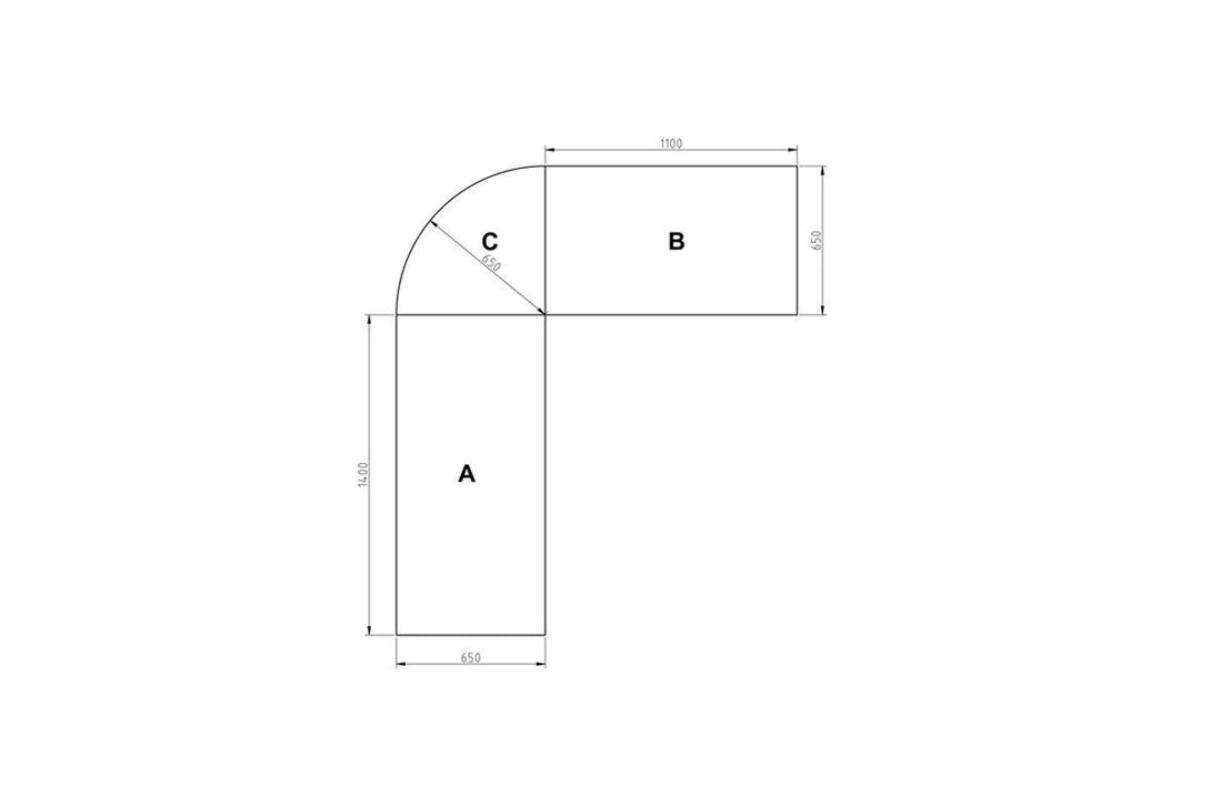 Eckschreibtisch - BK53N - Kompaktes Büromöbel für multifunktionale Nutzung.