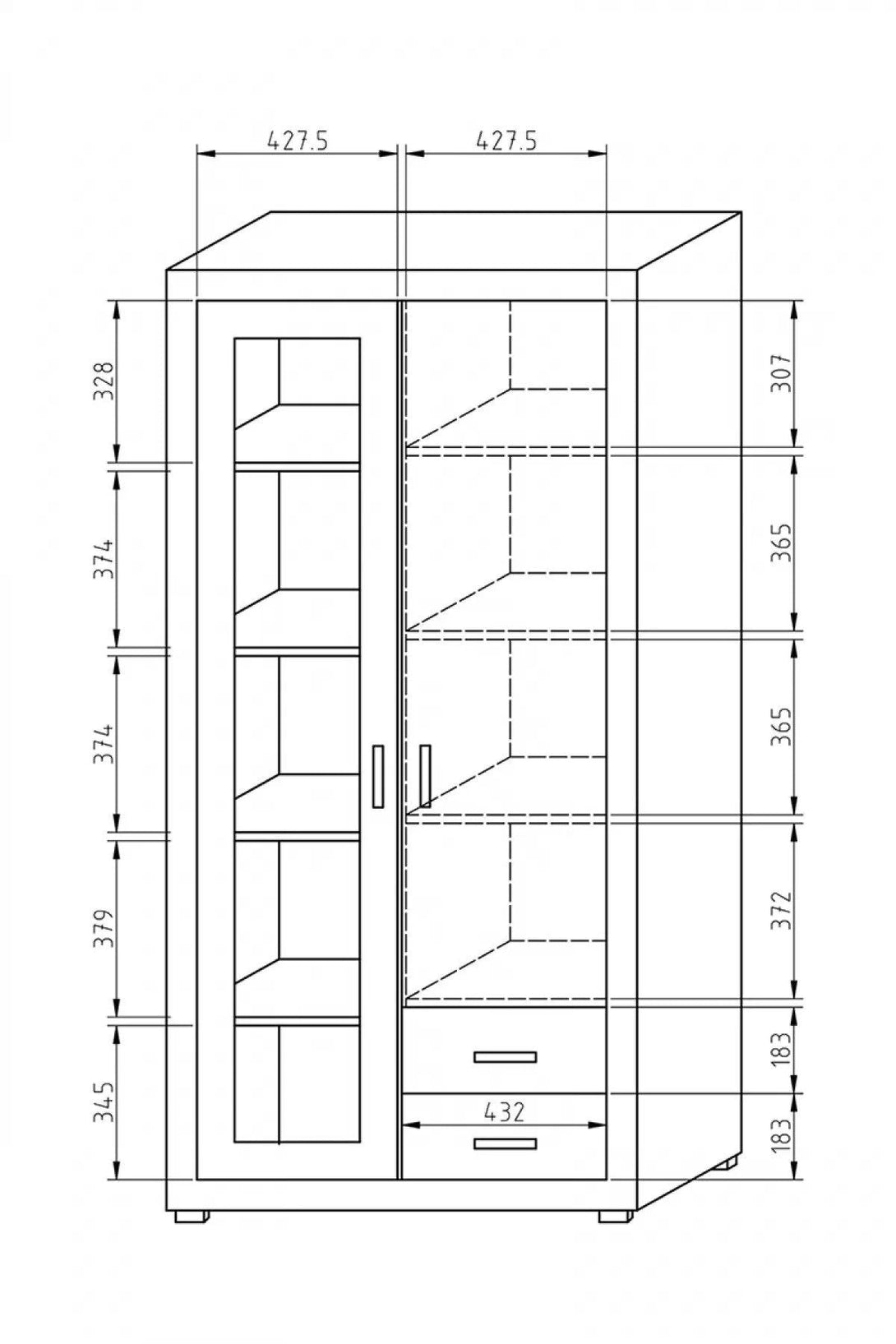 Kleiderschrank - Bahama - Geräumiger für perfekte Organisation und edles Finish. - ROYAL24_MARKT