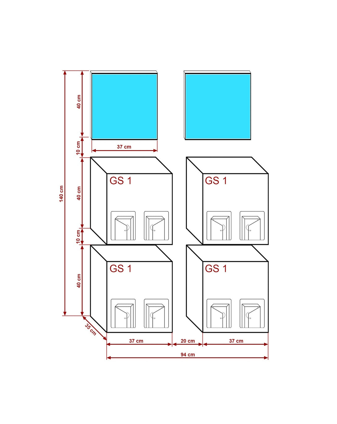 Garderobenschrank F4 - Einzigartiges Design für stilvollen Stauraum.